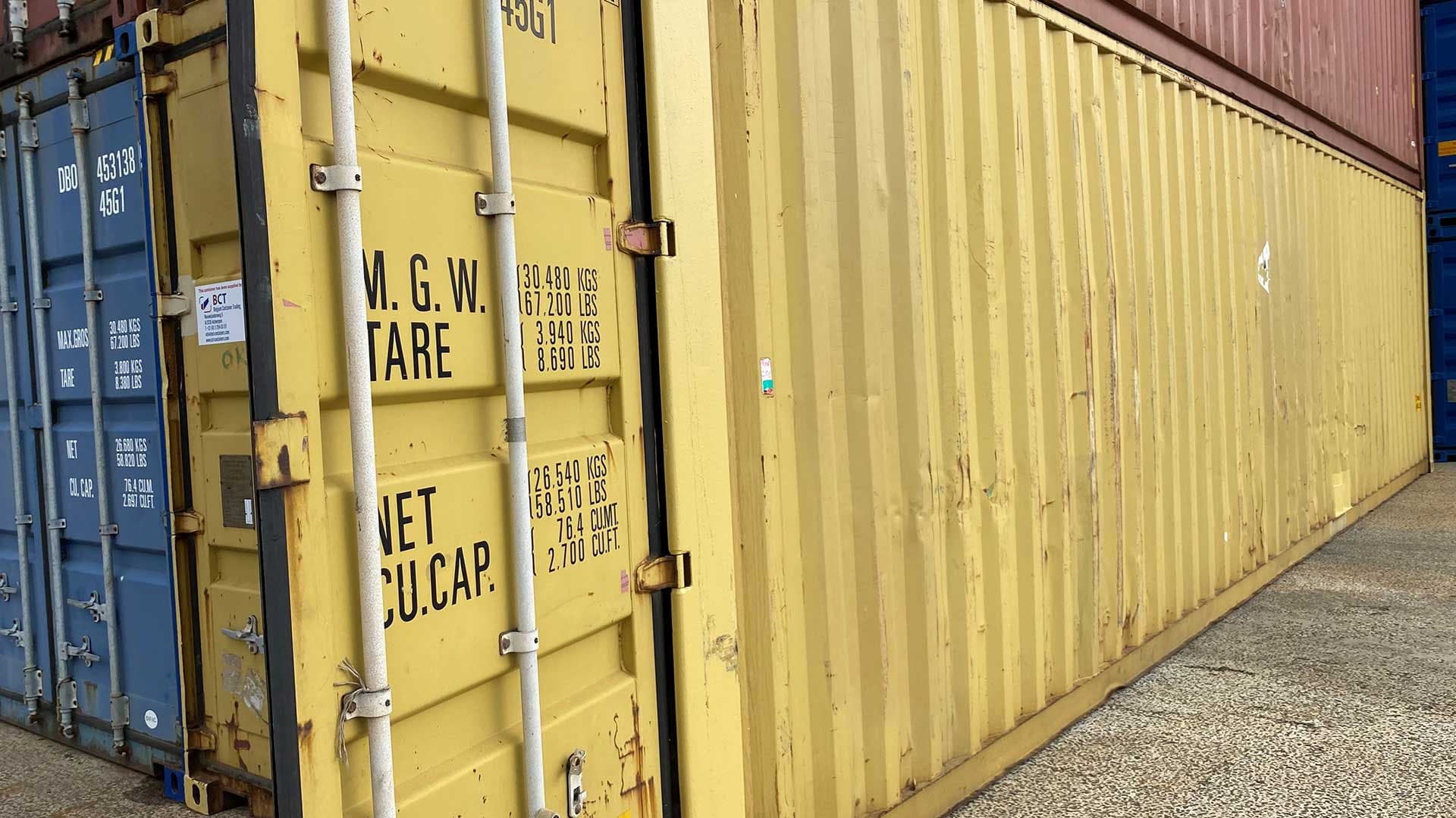 40_high_cube_unlackiert_B_1920_1080.jpg 40 Fuss Container | High Cube | Gebraucht | B – Bild 1