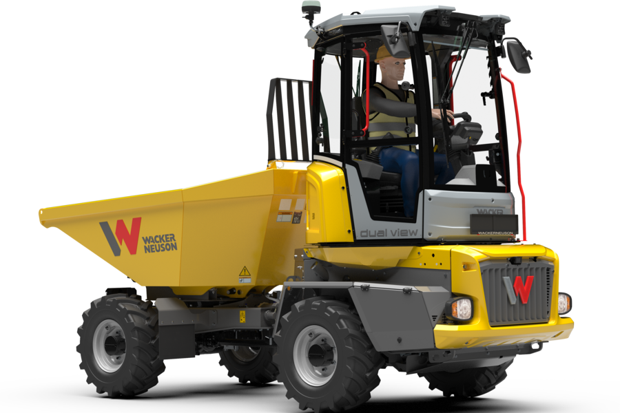 DV45_5a5b6e01-9edf-485a-85a2-144856f112bc.png Wacker Neuson Dual View Raddumper DV45 mit Drehkippmulde 4.200kg Zuladung – Bild 1
