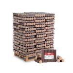 SPARK Buchenholz-Hartholzbriketts Rund – 960 kg Palette (96 x 10 kg) Premium Kaminbrennstoff