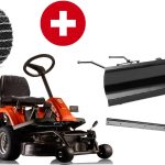 Husqvarna Frontmäher R 112C5 mit Mähdeck Combi 85 – Winterpaket mit Schneeschild, Gummileiste und Schneeketten – Modell 2025-Neu