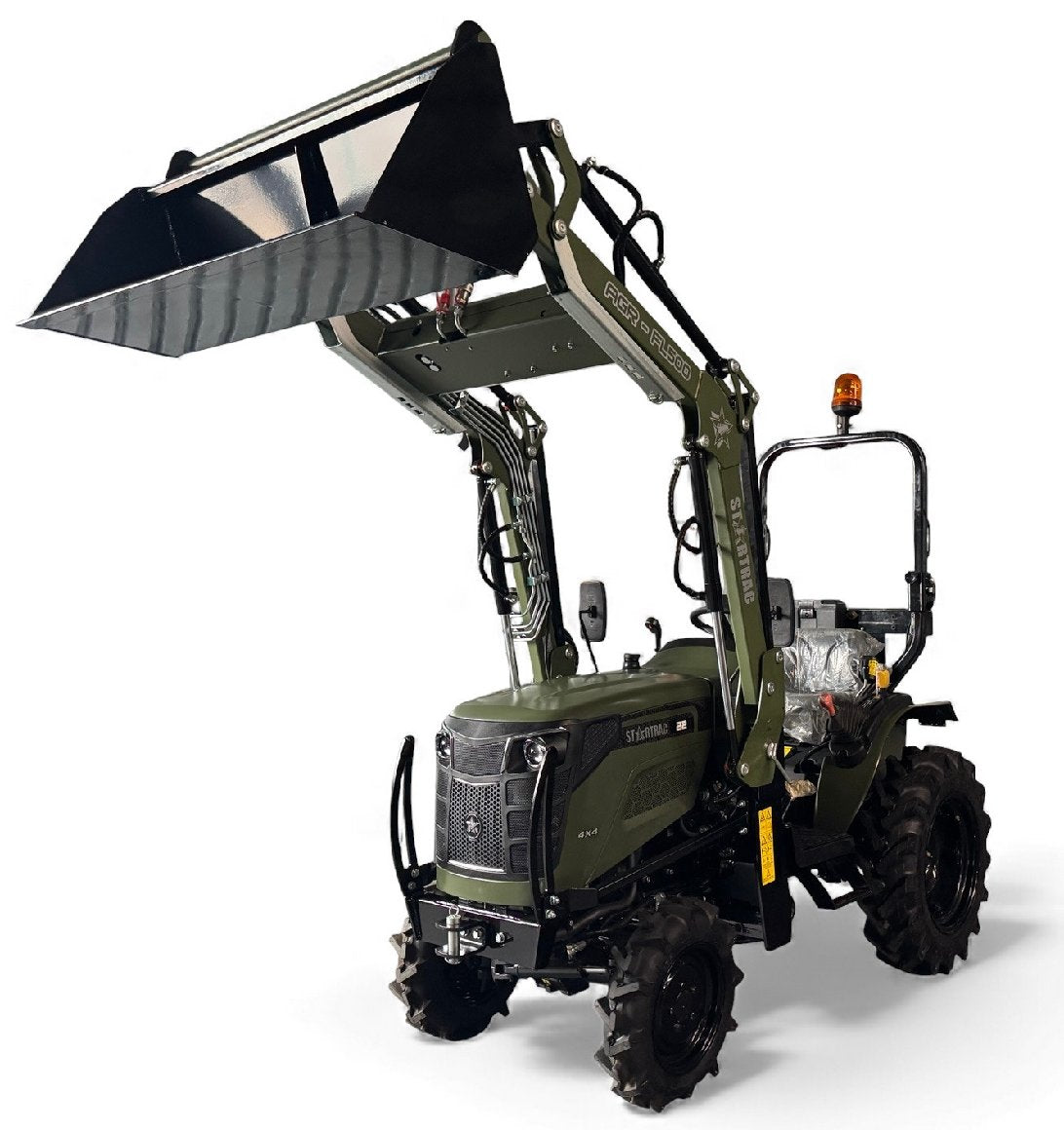 Startrac_22_Nato-Gruen_mit_Galaxy-Garden_85655-1.jpg Startrac Allrad-Kleintraktor 22 Nato-Grün mit Galaxy-Garden-Pro-Bereifung + Fontlader inklusive Schaufel – Bild 1