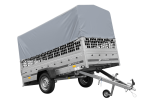 1-Achs-Anhänger GARDEN TRAILER 264 KIPP mit Laubgitteraufsatz, grauer Hochplane, Hochspriegel und Stützrad-Neu – Bild 7