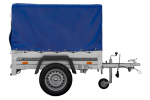 Anhänger 150 KIPP 150×106 cm [mit blauer Hochplane, Hochspriegel und Stützrad]-Neu – Bild 10