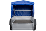 Anhänger 150 KIPP 150×106 cm [mit blauer Hochplane, Hochspriegel und Stützrad]-Neu – Bild 12