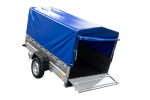 Anhänger mit Blattfedern 230×125 UNITRAILER FORCE 230/R KIPP mit H-800 Spriegel und blauer Hochplane-Neu – Bild 11
