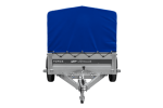 Anhänger mit Blattfedern 230×125 UNITRAILER FORCE 230/R KIPP mit H-800 Spriegel und blauer Hochplane-Neu – Bild 10