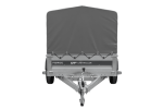 Anhänger mit Blattfedern 230×125 UNITRAILER FORCE 230/R KIPP ungebremst mit H-800 Spriegel und grauer Hochplane-Neu – Bild 6