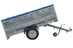 Anhänger mit faltbarer Deichsel GARDEN TRAILER 230 KIPP mit zusätzlichen Bordwänden, Stützrad und blauer Flachplane-Neu – Bild 12