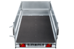 Anhänger mit faltbarer Deichsel GARDEN TRAILER 230 KIPP mit zusätzlichen Bordwänden, Stützrad und blauer Flachplane-Neu – Bild 9