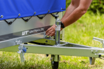 Auto Anhänger 230×125 Garden Trailer 230 KIPP Unitrailer 750 kg mit Stützrad, blauer Hochplane und Hochspriegel-Neu – Bild 3