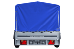 Auto Anhänger 230×125 Garden Trailer 230 KIPP Unitrailer 750 kg mit Stützrad, blauer Hochplane und Hochspriegel-Neu – Bild 6