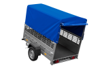 Autoanhänger 200×125 UNITRAILER GARDEN 201 KIPP mit Netzseitenwänden, H-800 Rahmen und grauer Plane-Neu – Bild 11