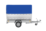 Autotransportanhänger 230×125 UNITRAILER FORCE 230 KIPP mit BIS-Seitenwänden, H-800-Rahmen und blauer Plane-Neu – Bild 8