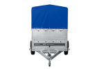 Autotransportanhänger 230×125 UNITRAILER FORCE 230 KIPP mit BIS-Seitenwänden, H-800-Rahmen und blauer Plane-Neu – Bild 10