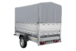 Autotransportanhänger 230×125 UNITRAILER FORCE 230 KIPP mit BIS-Seitenwänden, H-800-Rahmen und grauer Plane-Neu – Bild 3