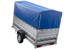 Autotransportanhänger 264×125 UNITRAILER FORCE 264 KIPP mit BIS-Seitenwänden, H-800-Rahmen und blauer Plane-Neu – Bild 12