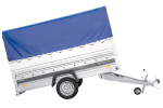 Autotransportanhänger 264×125 UNITRAILER FORCE 264 KIPP mit BIS-Seitenwänden, H-800-Rahmen und blauer Plane-Neu – Bild 13