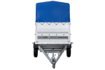 Autotransportanhänger 264×125 UNITRAILER FORCE 264 KIPP mit BIS-Seitenwänden, H-800-Rahmen und blauer Plane-Neu – Bild 6