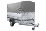 Autotransportanhänger 264×125 UNITRAILER FORCE 264 KIPP mit BIS-Seitenwänden, H-800-Rahmen und grauer Plane-Neu – Bild 9
