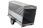 Autotransportanhänger 264×125 UNITRAILER FORCE 264 KIPP mit BIS-Seitenwänden, H-800-Rahmen und grauer Plane-Neu – Bild 10