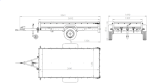 Autotransportanhänger auf Blattfedern 264×125 UNITRAILER GARDEN 264/R KIPP mit Gitterwänden, H-800 Rahmen und blauer Plane-Neu – Bild 2