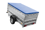 Autotransportanhänger auf Federn 230×125 UNITRAILER FORCE 230/R KIPP mit BIS-Seitenwänden, H-0-Rahmen und blauer Plane-Neu – Bild 10