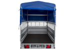 Autotransportanhänger auf Federn 264×125 UNITRAILER FORCE 264/R KIPP mit Gitterwänden, H-800 Rahmen und blauer Plane-Neu - Image 12