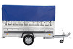Autotransportanhänger auf Federn 264×125 UNITRAILER FORCE 264/R KIPP mit Gitterwänden, H-800 Rahmen und blauer Plane-Neu - Image 7