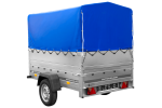 Einachsanhänger 200×125 UNITRAILER GARDEN 201 KIPP mit BIS-Seitenwänden, H-800-Rahmen und blauer Plane-Neu - Image 8