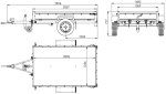 Einachsanhänger 200×125 UNITRAILER GARDEN 201 KIPP mit Gitterseitenwänden und grauer Abdeckung-Neu – Bild 2