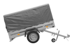 Einachsanhänger 200×125 UNITRAILER GARDEN 201 KIPP mit H-800 Rahmen und grauer Plane-Neu – Bild 8