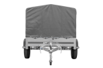 Einachsanhänger 200×125 UNITRAILER GARDEN 201 KIPP mit H-800 Rahmen und grauer Plane-Neu – Bild 3