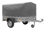 Einachsanhänger 200×125 UNITRAILER GARDEN 201 KIPP mit H-800 Rahmen und grauer Plane-Neu – Bild 6