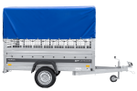 Einachsanhänger 230×125 UNITRAILER FORCE 230 KIPP mit Gitterseitenwänden, H-0-Rahmen und blauer Plane-Neu – Bild 8