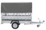 Einachsanhänger 230×125 UNITRAILER FORCE 230 KIPP mit Gitterseitenwänden, H-800 Rahmen und grauer Plane-Neu – Bild 5