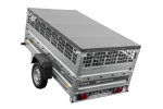 Einachsanhänger 230×125 UNITRAILER FORCE 230 KIPP mit Gitterwänden, H-0-Rahmen und grauer Plane-Neu – Bild 7
