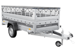 Einachsanhänger 264×125 UNITRAILER FORCE 264 KIPP mit Gitterwänden, H-0-Rahmen und grauer Plane-Neu – Bild 6