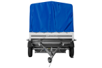 Einachsanhänger 264×150 UNITRAILER GARDEN 265 KIPP mit H-1100 Rahmen und blauer Plane-Neu – Bild 9