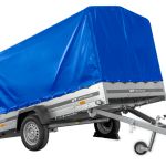 Einachsanhänger 264×150 UNITRAILER GARDEN 265 KIPP mit H-1100 Rahmen und blauer Plane-Neu
