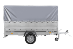 Einachsanhänger 264×150 UNITRAILER GARDEN 265 KIPP mit zusätzlichen Bordwänden, H-800-Rahmen und grauer Plane-Neu – Bild 9