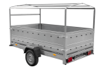 Einachsanhänger 264×150 UNITRAILER GARDEN 265 KIPP mit zusätzlichen Bordwänden, H-800-Rahmen und grauer Plane-Neu – Bild 12