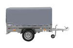Einachsanhänger auf Blattfedern 200×125 UNITRAILER GARDEN 201/R KIPP mit H-800-Rahmen und grauer Plane-Neu – Bild 10