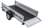 Einachsiger Anhänger auf Blattfedern 264×125 UNITRAILER FORCE 264/R KIPP mit BIS-Seitenwänden, H-0-Rahmen und blauer Plane-Neu – Bild 12