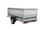 Einachsiger Anhänger auf Blattfedern 264×125 UNITRAILER FORCE 264/R KIPP mit BIS-Seitenwänden, H-0-Rahmen und grauer Plane-Neu – Bild 3