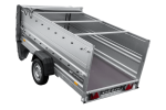 Einachsiger Anhänger auf Blattfedern 264×125 UNITRAILER FORCE 264/R KIPP mit BIS-Seitenwänden, H-0-Rahmen und grauer Plane-Neu – Bild 5