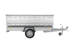 Einachsiger Anhänger auf Blattfedern 264×125 UNITRAILER FORCE 264/R KIPP mit BIS-Seitenwänden, H-0-Rahmen und grauer Plane-Neu – Bild 9