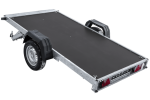 Einachsiger Anhänger auf Blattfedern 264×125 UNITRAILER FORCE 264/R KIPP mit Gitterseitenwänden, H-0-Rahmen und blauer Plane-Neu – Bild 15