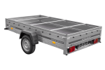 Einachsiger Anhänger auf Blattfedern 264×150 UNITRAILER GARDEN 265/R KIPP mit H-0-Rahmen und blauer Plane-Neu – Bild 8