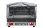 Einachsiger Anhänger auf Blattfedern 264×150 UNITRAILER GARDEN 265/R KIPP mit H-800 Rahmen und grauer Plane-Neu – Bild 7