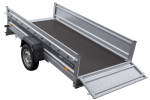 Einachsiger Anhänger mit Blattfedern 264×125 UNITRAILER FORCE 264/R KIPP mit H-1100 Rahmen und grauer Plane-Neu – Bild 13